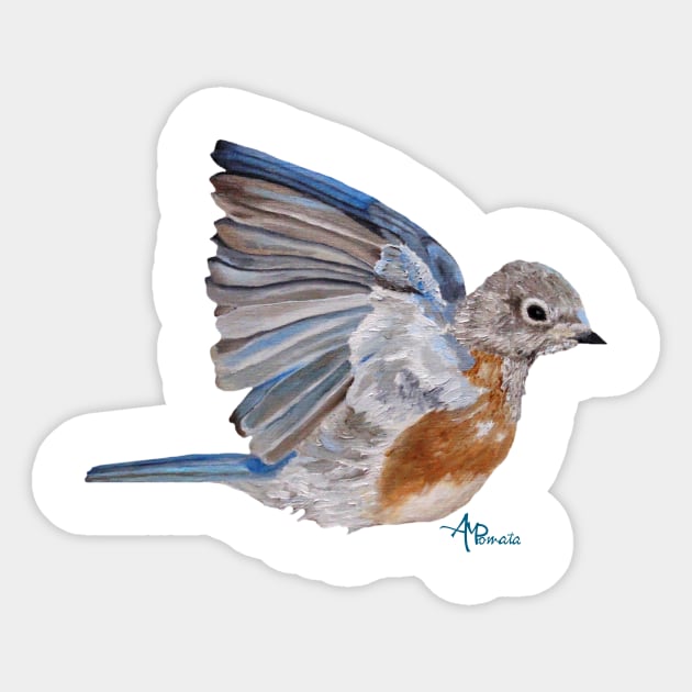 Bluebird Wings Sticker by ampomata